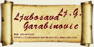 Ljubosava Garabinović vizit kartica